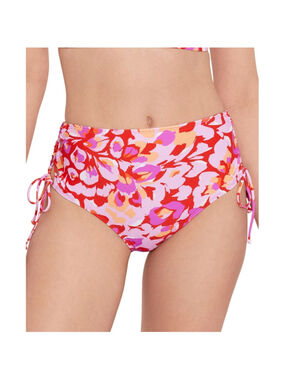 Salt + Cove Size Extra Small Red & Pink High-Waist Bikini Bottom / Swimwear NWT
